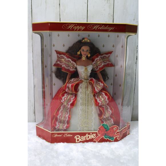 Happy Holiday Barbie 1997. 10th Anniversary. Fifth In A Series - Picture 1 of 6
